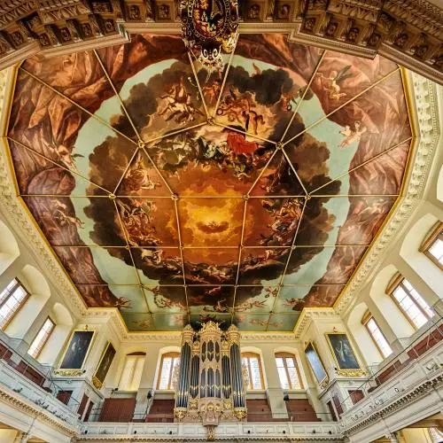The Sheldonian Theatre ceiling, pained by Robert Streater