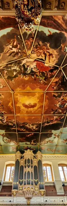 The Sheldonian Theatre ceiling, pained by Robert Streater